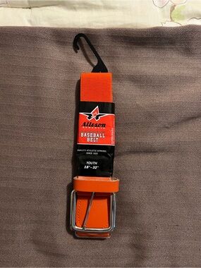Alleson Athletic Baseball Belt Youth 18-32” Orange Adjustable Elastic